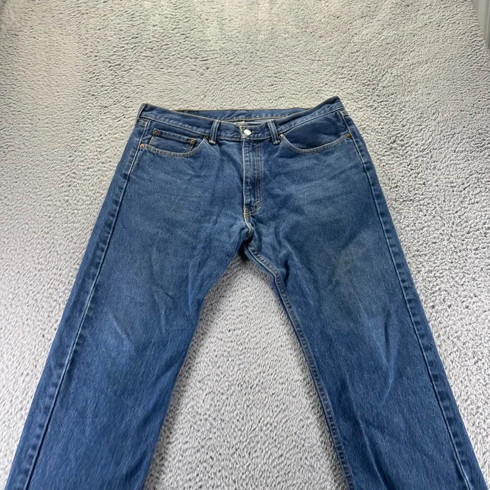 Levi's 505 Jeans Mens 36x30 Blue Cotton Denim Straight Leg‎ Faded Workwear